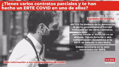 Compensación económica por estar afectada por un ERTE y tener otro contrato a tiempo parcial